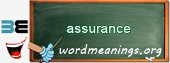 WordMeaning blackboard for assurance